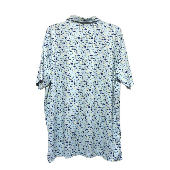 Peter Millar Crown Polo Shirt XXL Fish Sea Hot Sauce River AOP Print Golf - Picture 3 of 7